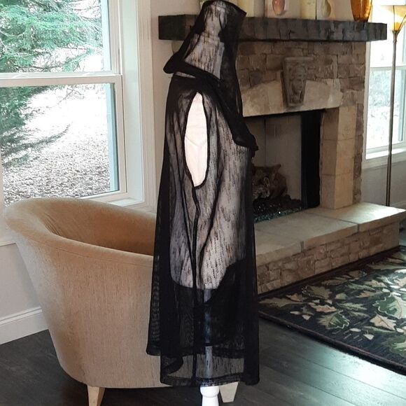 J Valdi Black Mesh Cover Up - Picture 2 of 8